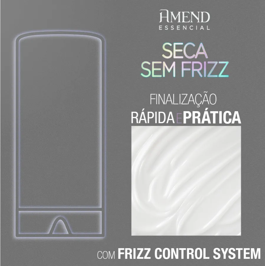 Textura do leave-in Seca Sem Frizz com Frizz Control System